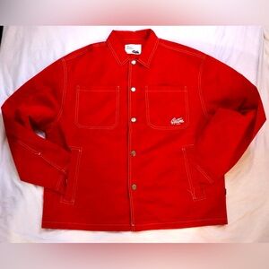 EPTM 100% Polyester Men's Red Shirt Jacket
